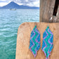 Beaded Fringe Earrings in Boho Zig Zag Design