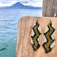 Beaded Fringe Earrings in Boho Zig Zag Design