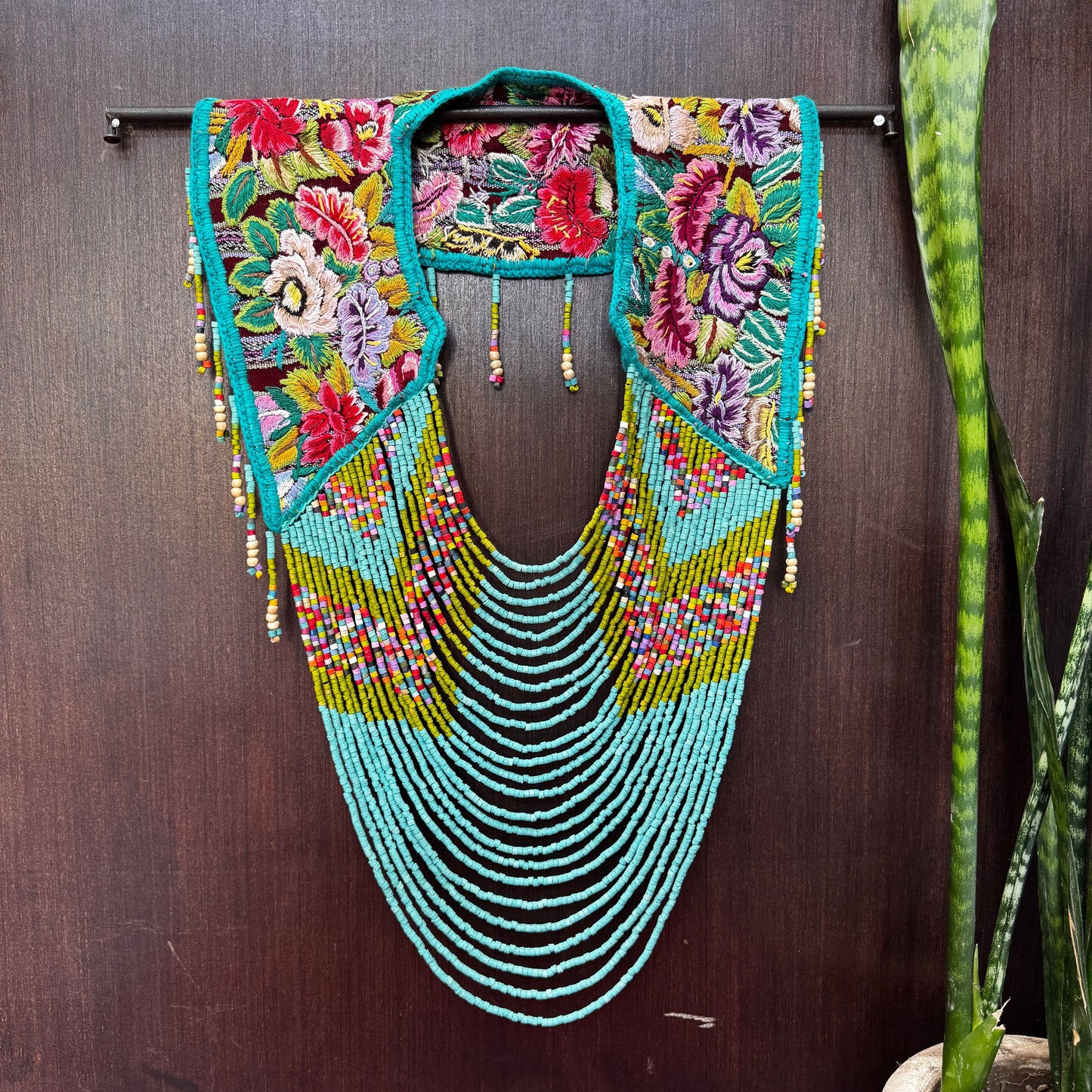 Shoulder Cape with Beads - Huipil Capa, Guiding Arrows