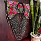 Shoulder Cape with Beads - Huipil Capa, Midnight Bloom