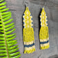 Ceramic Beaded Earrings with Woven Details