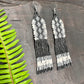Ceramic Beaded Earrings with Woven Details