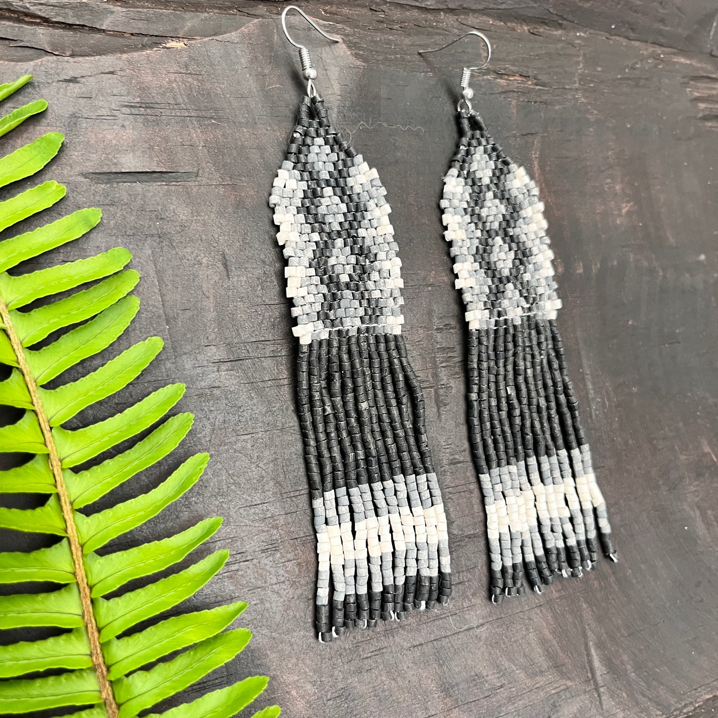 Woven Fringe Earrings - Rombo