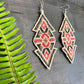 Woven Earrings in Natural Stone Boho Chic Design
