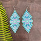 Woven Earrings in Natural Stone Boho Chic Design