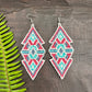 Lightweight Woven Earrings - Tribal Triangles