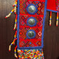 Ceremonial Shoulder Piece with Jade Stones and Beaded Chains - Red Rainbow