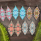 Woven Earrings in Natural Stone Boho Chic Design