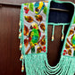 Ceremonial Shoulder Piece with Hand-Embroidered Birds - Turquesa