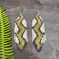Beaded Fringe Earrings in Boho Zig Zag Design