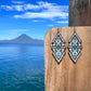Woven Earrings in Natural Stone Boho Chic Design