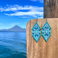 Woven Earrings in Natural Stone Boho Chic Design