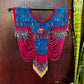 Beaded Tabard Poncho with Traditional Textile & Jade - Fuchsia Palopó