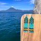 Ceramic Beaded Earrings with Woven Details