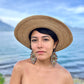 Woven Earrings in Natural Stone Boho Chic Design
