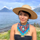 Statement Bib Collar, Precious Jade & Fringes, Adjustable - "Babero", Blues