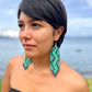 Beaded Fringe Earrings in Boho Zig Zag Design