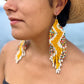 Beaded Fringe Earrings in Boho Zig Zag Design