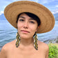 Beaded Fringe Earrings in Boho Zig Zag Design