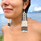Ceramic Beaded Earrings with Woven Details