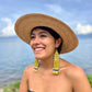 Ceramic Beaded Earrings with Woven Details