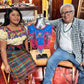 Beaded Tabard Poncho with Traditional Textile & Jade - Fuchsia Palopó