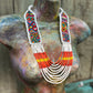 Ceremonial Two-Piece Textile Necklace, Adjustable - "Aguacatán", Vibrants