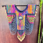 Beaded Tabard Poncho with Traditional Textile & Jade - San Juan Sunset