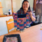 One-of-a-kind, Handmade Poncho with Authentic Guatemalan Jade & Rare Aguacatán Mayan Textile - Celestial Tapestry