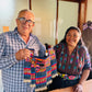 One-of-a-kind, Handmade Poncho with Authentic Guatemalan Jade & Rare Aguacatán Mayan Textile - Celestial Tapestry