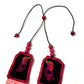 Two-piece Textile Necklaces, Adjustable - "Birds of Santiago", Vibrants