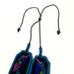 Two-piece Textile Necklaces, Adjustable - "Birds of Santiago", Vibrants