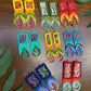Handmade Beaded Earrings with Ceremonial Textile from Aguacatán and Clay Bead Drops, yellow square