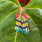 Ultra Lightweight Beaded Earrings in Picasso Inspired Design