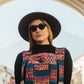 One-of-a-kind, Handmade Poncho with Authentic Guatemalan Jade & Rare Aguacatán Mayan Textile - Celestial Tapestry