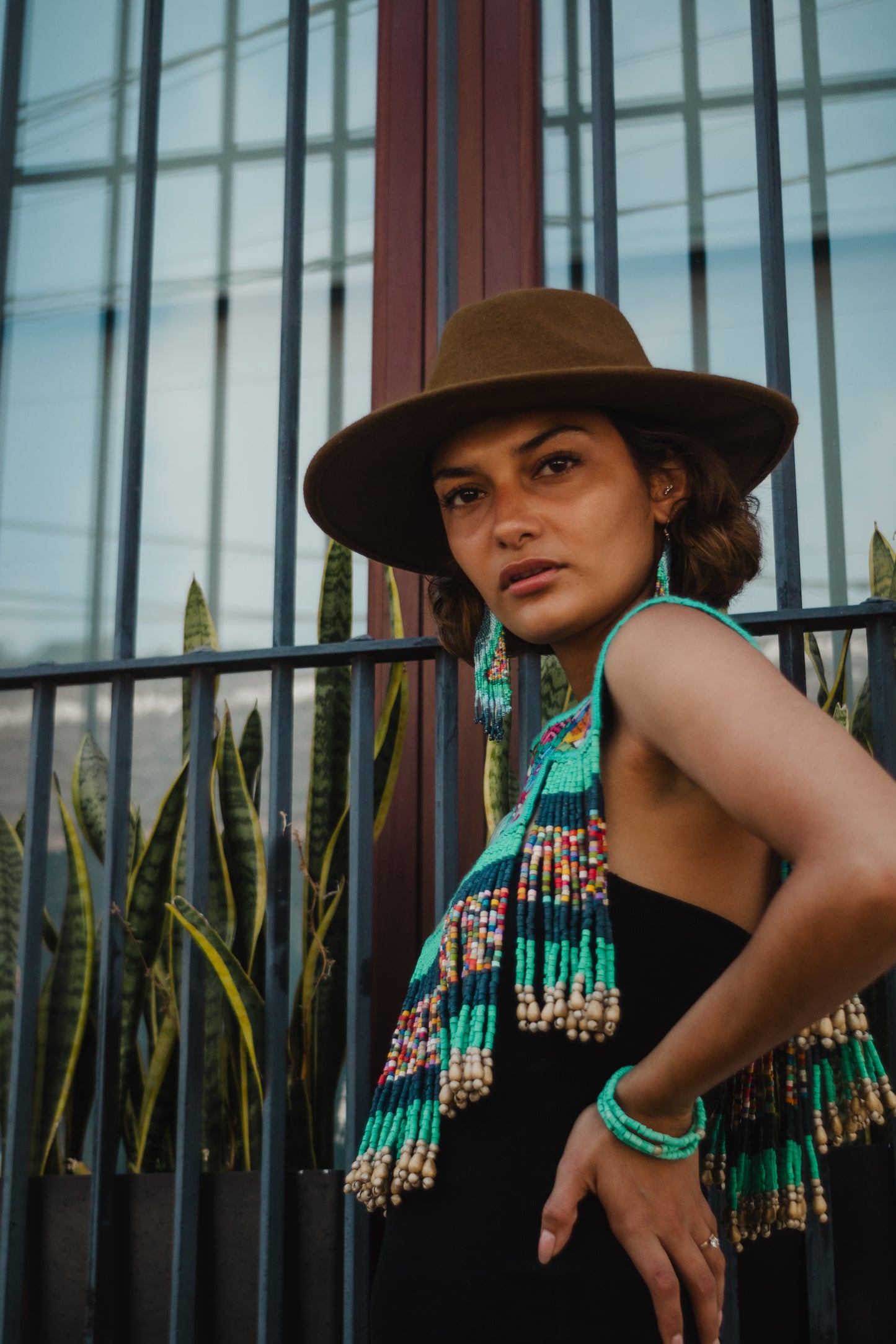 One-of-a-kind, Handmade Poncho with Authentic Guatemalan Jade & Vintage Chichi Textile  - Sacred Currents