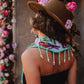 Ceremonial Shoulder Piece with Hand-Embroidered Birds - Turquesa