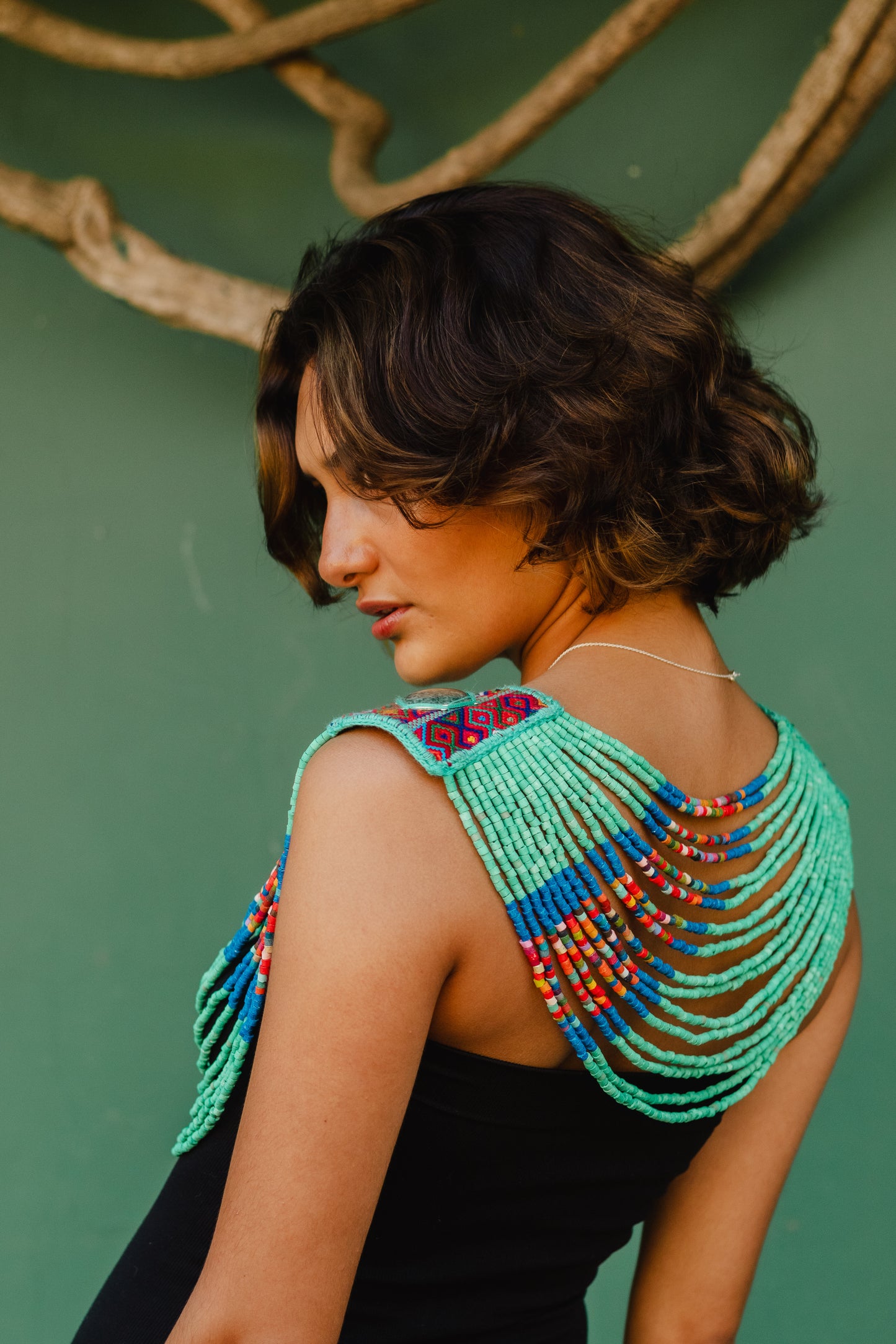 Ceremonial Body Jewelry Ethically Made for Festivals & Energetic Alignment – Warrior Goddess, Balance Esmeralda