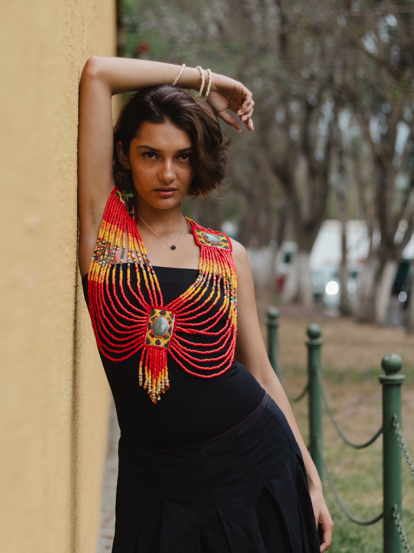 Ceremonial Body Jewelry Ethically Made for Festivals & Energetic Alignment – Warrior Goddess, Red Ritual