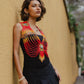 Ceremonial Body Jewelry Ethically Made for Festivals & Energetic Alignment – Warrior Goddess, Red Ritual