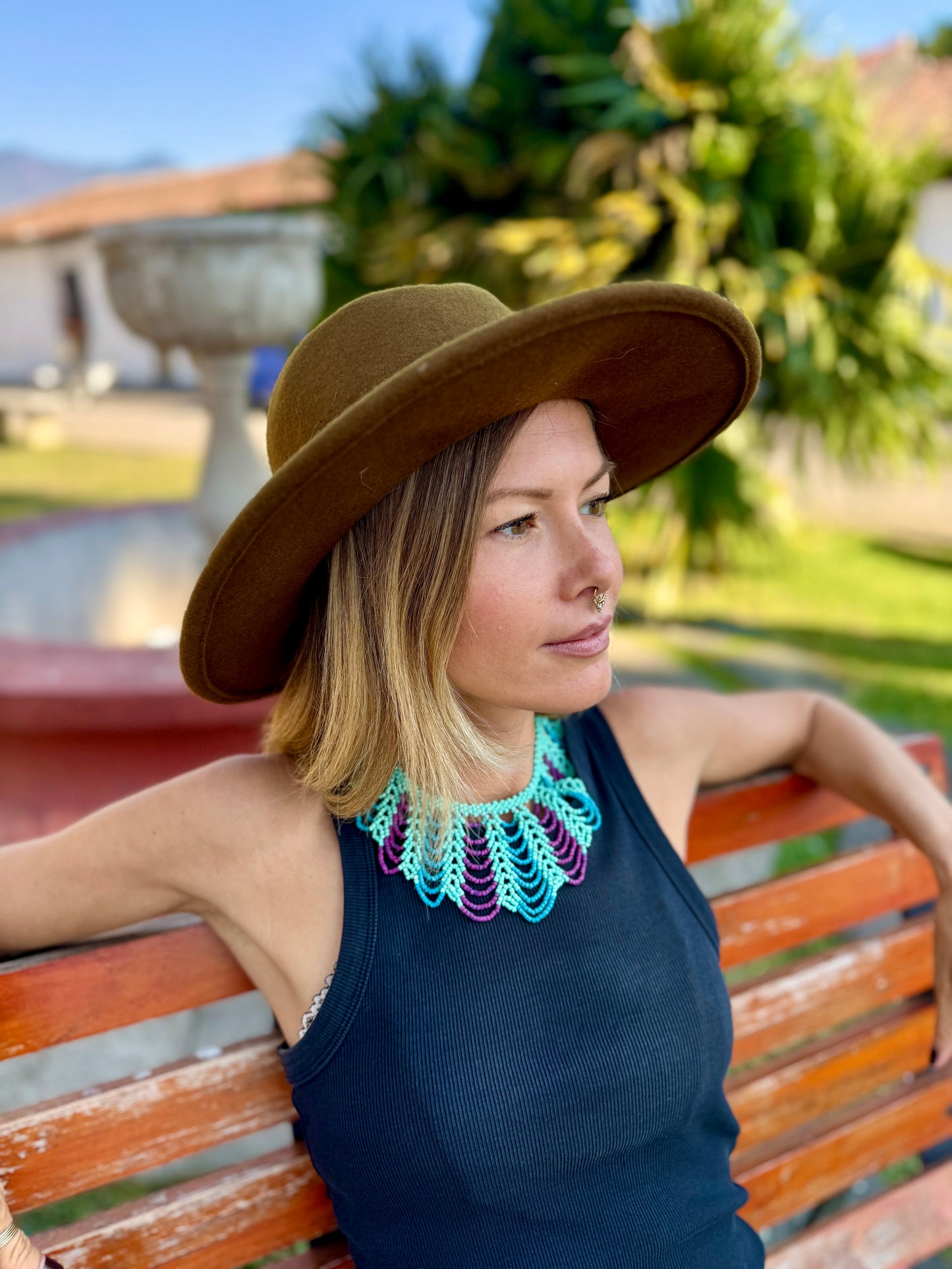 Adjustable Beaded Collar Choker Necklace - 5 color variants