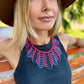 Adjustable Beaded Collar Choker Necklace - 5 color variants