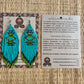 Beaded Fringe Earrings with Geoemetric Symbols