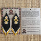 Beaded Fringe Earrings with Geoemetric Symbols