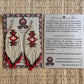 Beaded Fringe Earrings with Geoemetric Symbols