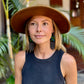 Guatemalan Mayan Textile Statement Earrings with Handmade Clay Beads, medium length, black rectangle