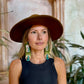 Handmade Beaded Earrings with Vintage Textile from Chichi and Clay Bead Drops, olive rectangle