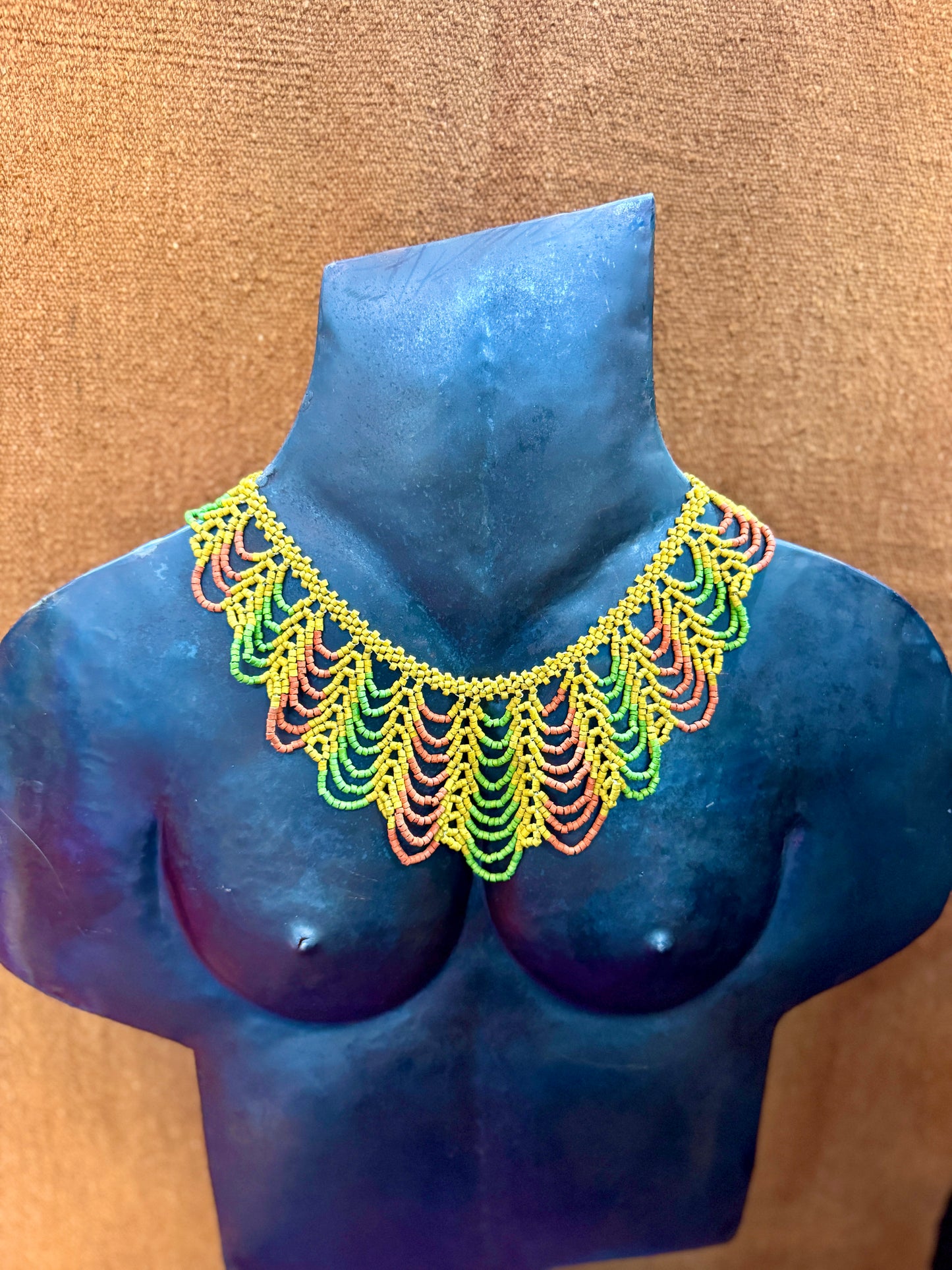 Adjustable Beaded Collar Choker Necklace - 5 color variants