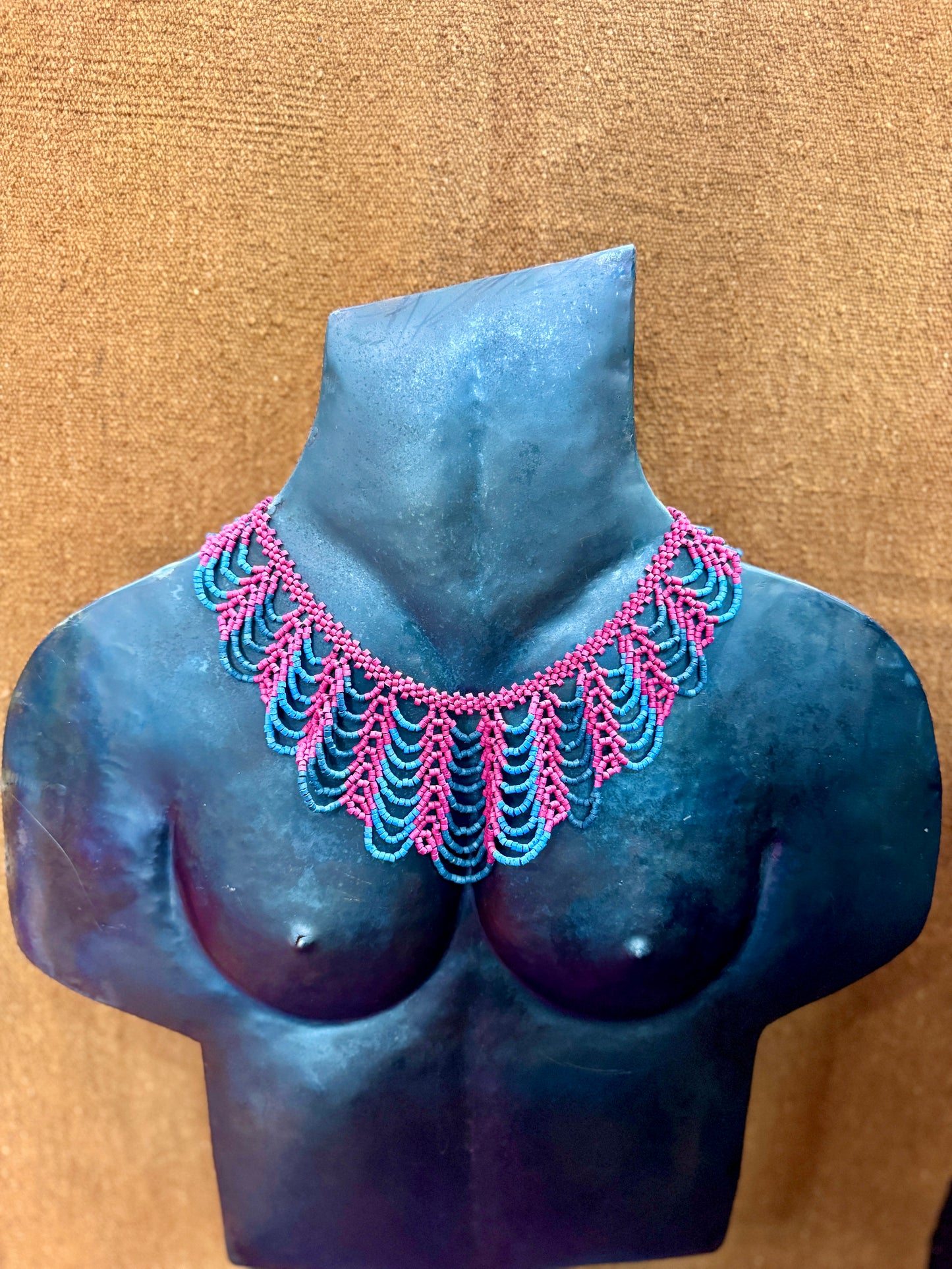 Adjustable Beaded Collar Choker Necklace - 5 color variants