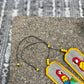 Adjustable Necklace with Guatemalan Bird Guacamaya Embroidery from Santiago with Ceramic Beads, yellow
